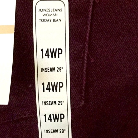 Jones NY 5 Pocket Stretch Cotton Pants, Straight Leg Mid-Rise Plus Size Petite - Picture 7 of 7